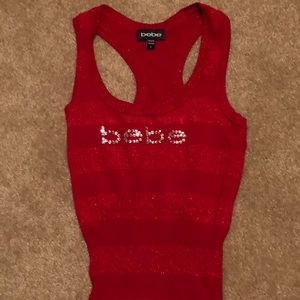 Bebe Red metallic tank